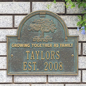 Family Tree Personalized Family Aluminum Plaque