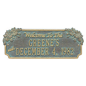 Daisy Personalized Established Family Aluminum Plaque - Bronze Verdi
