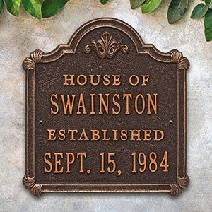 Chatham Personalized Anniversary Aluminum Plaque