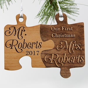 Mr. & Mrs. Personalized Wedding Ornament