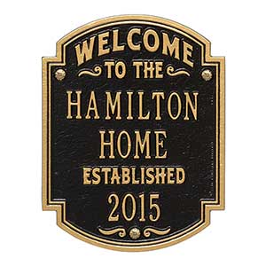Heritage Welcome Personalized Aluminum Plaque