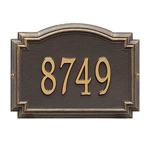 Personalized House Number Plaque - Williamsburg Design
