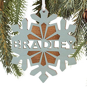Special Someone Personalized Blue Wood Ornament