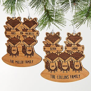 Fox Family Personalized Ornament