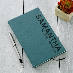 Bold Style Personalized Teal Writing Journal