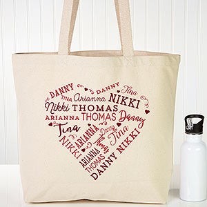 Close To Her Heart Personalized Canvas Tote