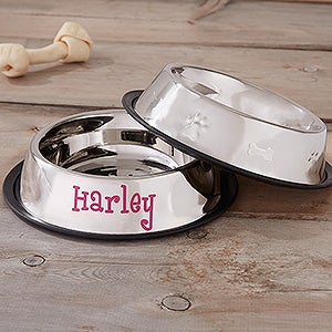 Stainless Steel Personalized Dog Bowl