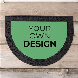 Design Your Own Personalized Half Round Doormat- Sage Green