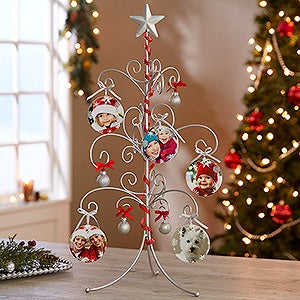 Silver Tree Christmas Ornament Stand