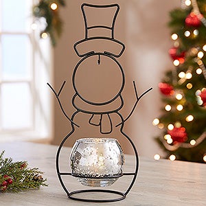 Snowman Votive Light-Up Ornament Stand
