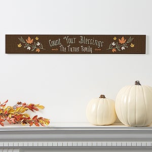 Count Your Blessings Personalized Wooden Sign