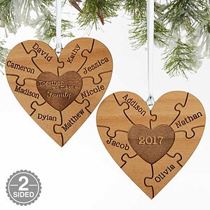 2-Sided Together We Make A Family Personalized Ornament