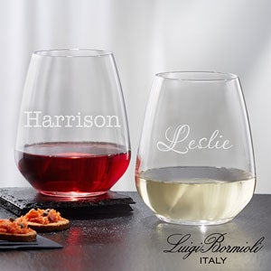 Luigi Bormioli® Personalized 21oz. Stemless Wine Glass- Name