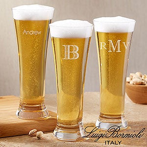 personalized pilsner glasses monogram for the home