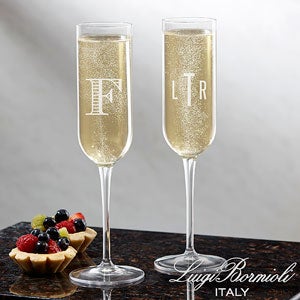Luigi Bormioli® Classic Celebrations Personalized Champagne Glass- Monogram