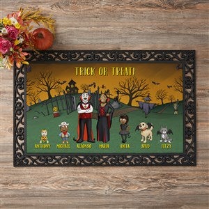 Halloween Family Characters 20x35 Personalized Doormat
