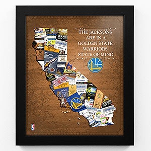 Basketball State of Mind Personalized NBA Framed Sports Print