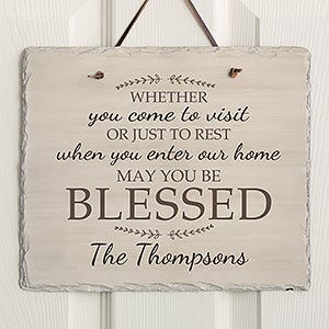 May You Be Blessed Personalized Slate Plaque