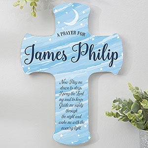 Bedtime Prayer Personalized Child's Cross - 8x12