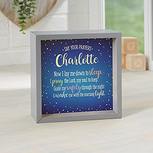 Bedtime Prayer 6x6 Personalized LED Light Shadow Box