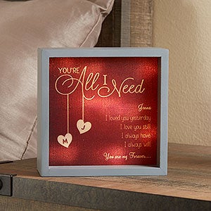 All I Need 6x6 Personalized LED Light Shadow Box
