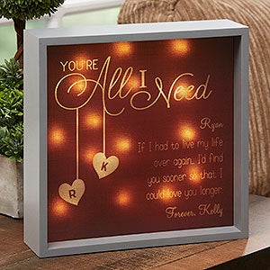 All I Need 10x10 Personalized LED Light Shadow Box