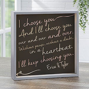 I Choose You 10x10 Personalized LED Light Shadow Box
