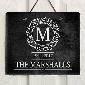 Circle & Vine Personalized Slate Plaque