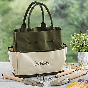 Personalized Garden Tote & Tools - My Garden