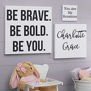 Write Your Own Kid Expressions Personalized Canvas Print- 20 x 20
