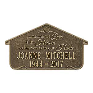 Heavenly Home Personalized Aluminum Memorial Wall Plaque