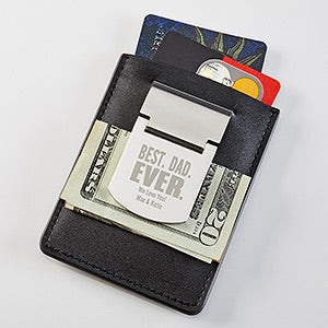Best. Dad. Ever. Zippo® Personalized Money Clip & Credit Card Case