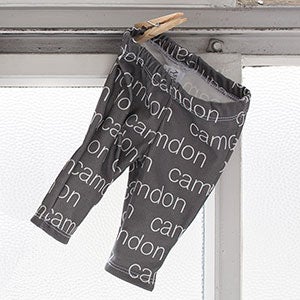 Modern Repeating Name Personalized Baby Leggings