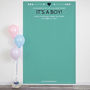 Baby Shower Personalized Photo Backdrop