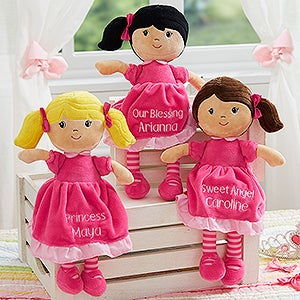 Pretty Pink Embroidered Doll