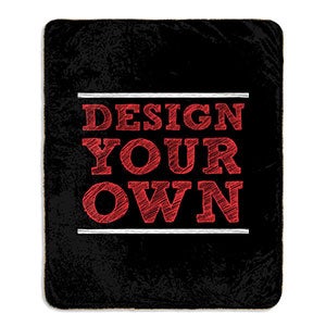Design Your Own 60x80 Black Sherpa Blanket