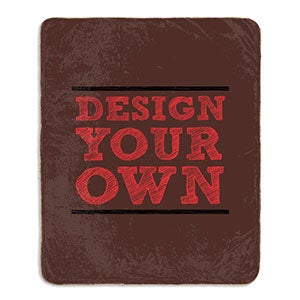 Design Your Own 60x80 Brown Sherpa Blanket