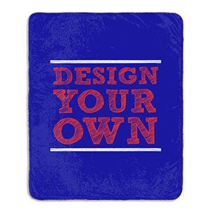 Design Your Own 60x80 Blue Sherpa Blanket