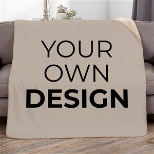 Design Your Own 60x80 Tan Sherpa Blanket