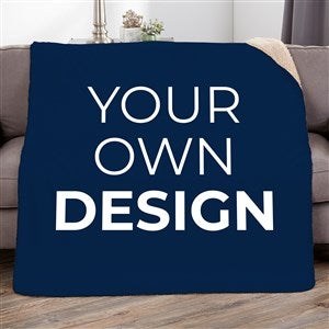 Design Your Own 60x80 Blue Sherpa Blanket