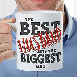 Valentine's For Him Personalized Oversized Coffee Mug - 30 oz.