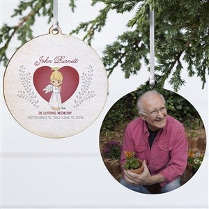 Precious Moments Personalized Memorial Ornament - 2 Sided Wood