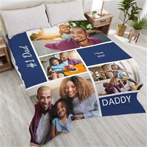 Family Love Photo Collage Personalized 90x108 Plush King Fleece Photo Blanket