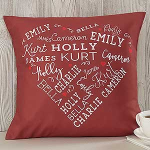 Close To Her Heart Personalized 18 Throw Pillow
