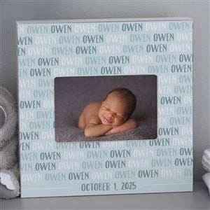Modern Baby Boy Personalized 4x6 Box Frame Horizontal
