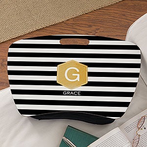 Modern Stripe Personalized Lap Desk