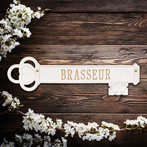 vintage key personalized family plaque