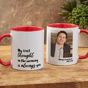 Personalized Memorial Photo Coffee Mug - 11oz Red
