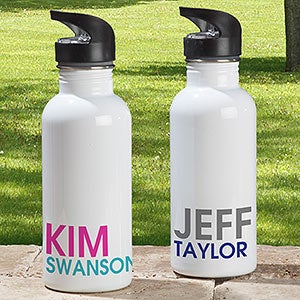 Bold Name Personalized Water Bottle