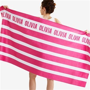 Personalized Beach Towels - Classic Stripe - 18571